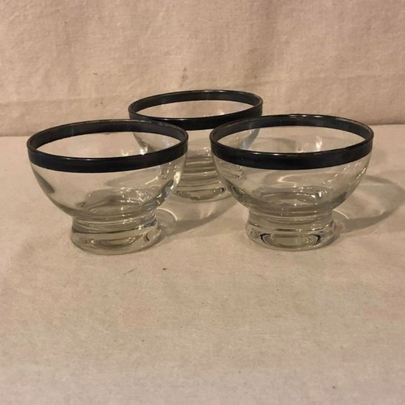 Vintage Distinguished Gifts MCM Silver Rimmed Glass/Wood Condiment Caddy Holder - Picture 6 of 10